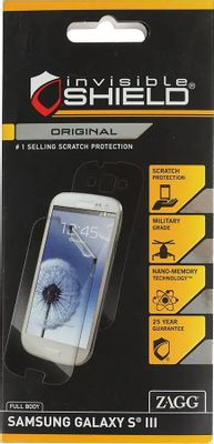 Защитная пленка для экрана и задней крышки Zagg InvisibleSHIELD для Samsung Galaxy S III прозрачная, 2 шт [samgals3eule]
