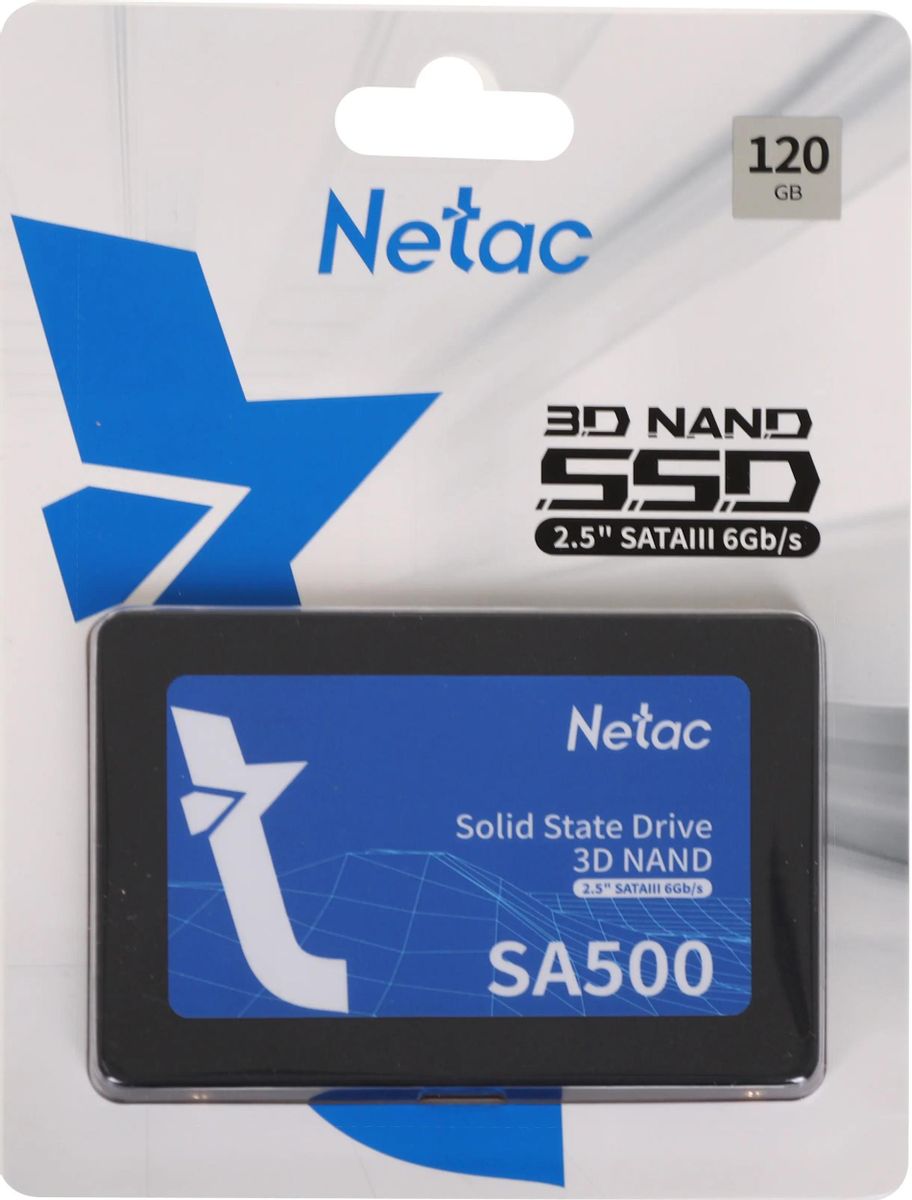 SSD накопитель NETAC SA500 NT01SA500-120-S3X 120ГБ, 2.5, SATA III, SATA –  купить в Ситилинк | 1792714