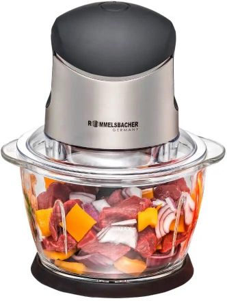 Измельчитель электрический ROMMELSBACHER MZ 400, 1л, 400Вт, серебристый/черный