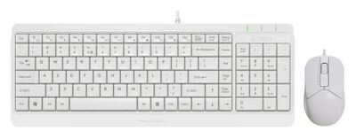 Комплект (клавиатура+мышь) A4TECH Fstyler F1512, USB, проводной, белый [f1512 white]