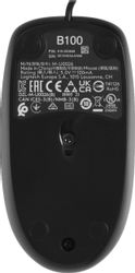 Мышь проводная Logitech B100, USB, черный