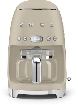 Кофеварка SMEG DCF02MLMEU,  капельная,  бежевый /серебристый