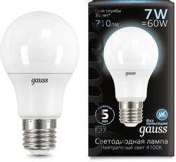 Упаковка ламп LED GAUSS E27,  шар, 7Вт, 10 шт.