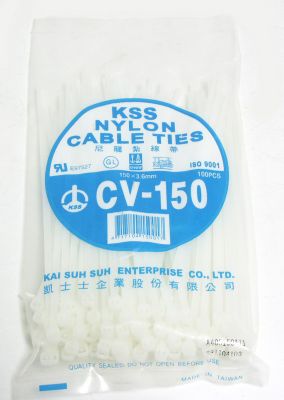 Стяжки для кабеля CV-150 нейлоновая неоткрывающаяся 150х3,6мм (100шт)