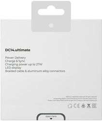 Кабель PERO DC-14, Lightning (m) - USB Type-C (m), 1.2м, черный