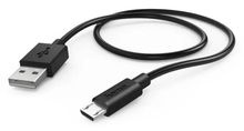 Изображение товара Кабель HAMA micro USB USB 0.6м черный универсальный для зарядки и передачи данных