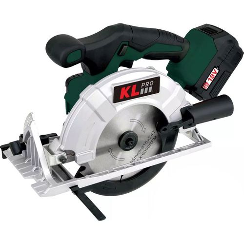 Циркулярная пила KLPRO KLDAT18B-20, 165мм, аккумуляторная, 18В, с ЗУ [12000]