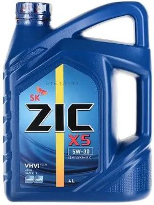 Моторное масло ZIC X5, 5W-30, 4л, полусинтетическое [162621]
