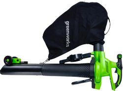 Воздуходувка-пылесос GREENWORKS GD40BVII, зеленый