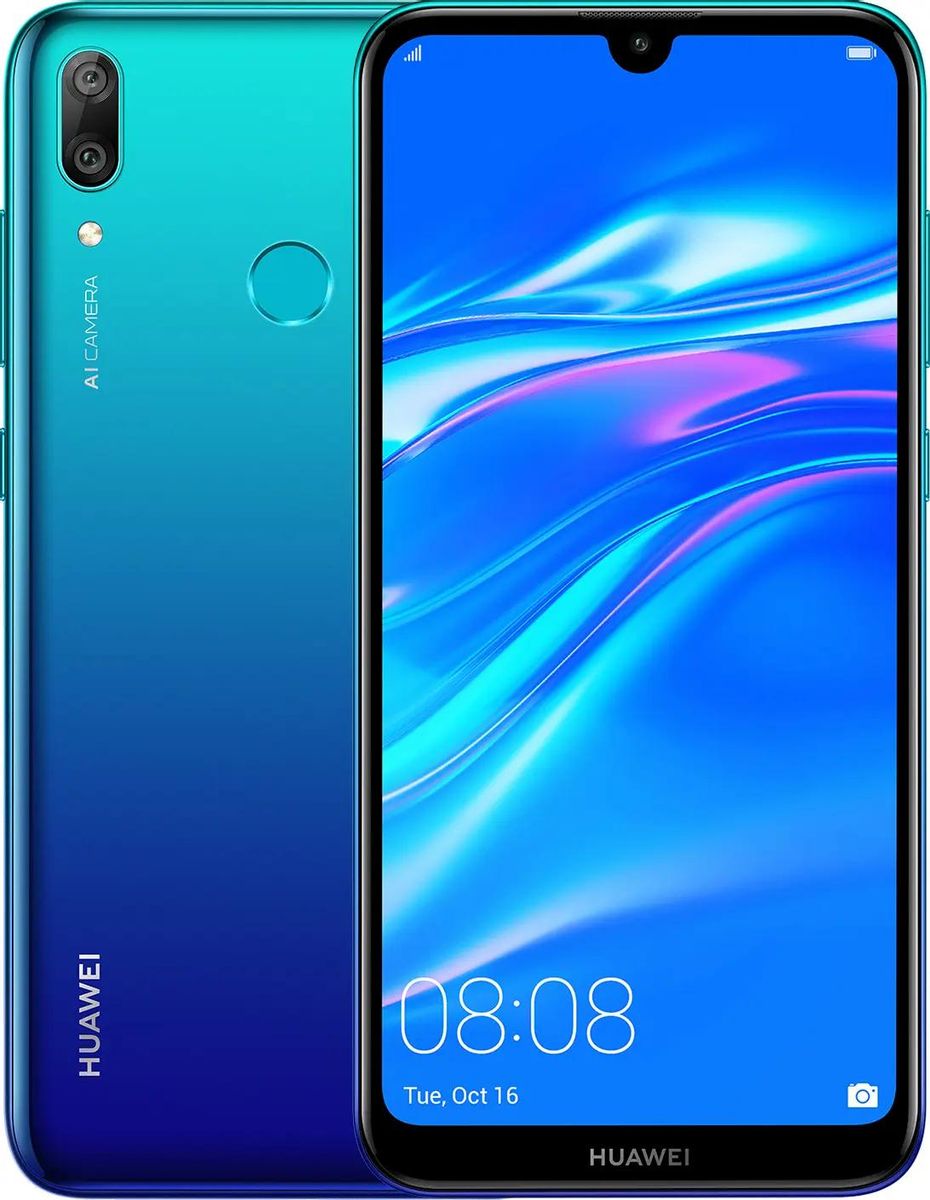 Смартфон Huawei Y7 (2019) 32Gb, синий – купить в Ситилинк | 1129829