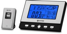 Изображение товара Погодная станция Vitek VT-3533 серебристая для дома и улицы