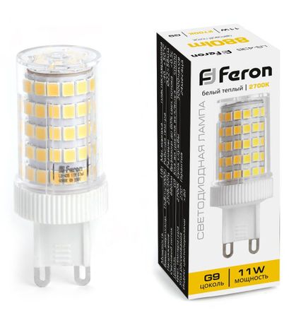 LED FERON G9,  11Вт, 38149