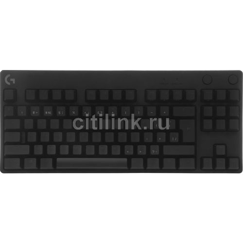 Клавиатура Logitech G Pro, проводная, USB, механическая, заводское нанесение кириллицы, черный [920-009393]