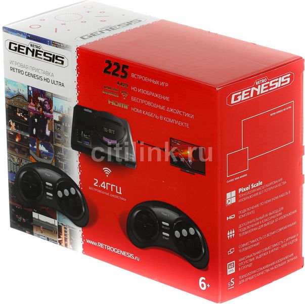 Игровая консоль RETRO GENESIS +225 игр SEGA Retro Genesis HD Ultra