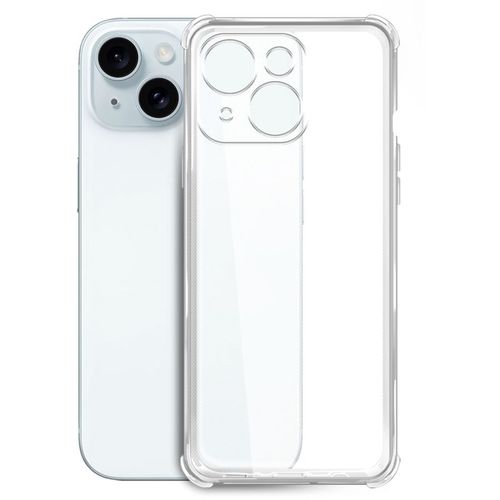 Чехол (клип-кейс) BORASCO Bumper Case, для Apple iPhone 15 Plus, противоударный, прозрачный [72406]