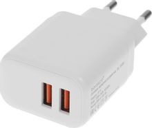 Изображение товара Сетевое зарядное устройство BORASCO 2xUSB-A, 15 Вт, белое
