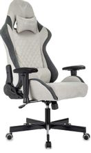 Изображение товара Игровое кресло KNIGHT Regal светло-серого цвета на колесиках с регулировками