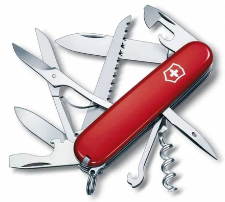 Складной нож Victorinox Huntsman, функций: 15, 91мм, красный, коробка картонная [1.3713]