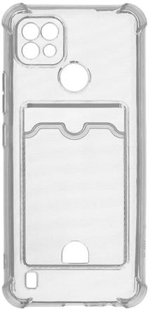 Чехол (клип-кейс) ZIBELINO Silicone Card Holder, для Realme C21 2021, прозрачный [zsch-rlm-c21-cam-trn]