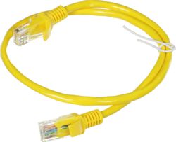 Патч-корд CABLEXPERT PP10-0.5M/Y литой (molded), UTP, кат.5E, 0.5м, желтый