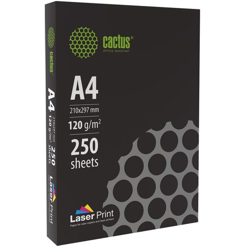 Бумага Cactus LaserPrint CS-LPA4120250, A4, для лазерной печати, 250л, 120г/м2, белый