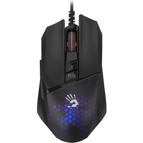 Мышь проводная A4TECH Bloody W65 Max Mini, игровая, оптическая, USB, 12000dpi, черный [w65 max mini honeycomb]