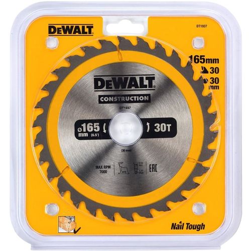 Пильный диск DeWALT DT1937-QZ, 165мм, 1.5мм, 30мм, по дереву