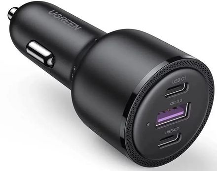 Автомобильное зарядное устройство UGREEN CD239,  USB-A,  2xUSB-C, 69Вт, 3A, черный [20467_]