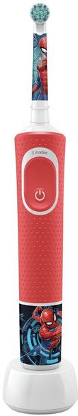 Электрическая зубная щетка Oral-B Kids Spiderman D100.413.2K EE насадки для щётки: 1шт, цвет:красный