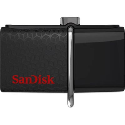 Флешка USB Sandisk Ultra Dual + MicroSD 32GB 32ГБ, USB3.0, черный [sddd2-032g-g46usd]