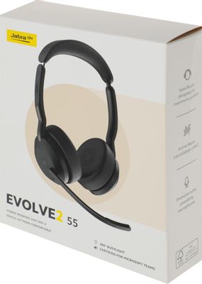 Гарнитура Jabra Evolve2 55, Link380c MS Stereo, для компьютера