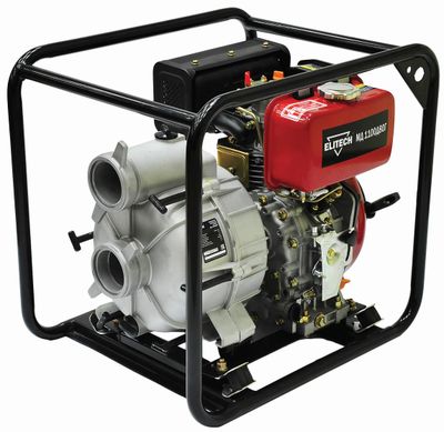 Мотопомпа дизельная Elitech МД 1100 Д 80 Г, для грязной воды, 1100л/мин ...