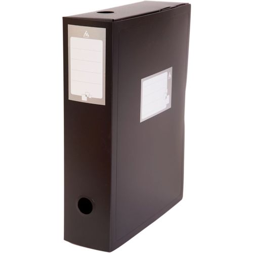 Короб архивный Бюрократ -BA80/08BLCK, пластик, 80мм, 330x245, черный 30 шт./кор.