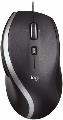 Мышь Logitech M500, лазерная, проводная, USB, черный и серебристый [910-003726]