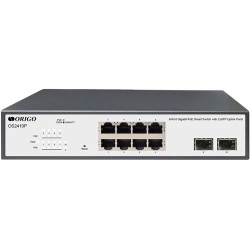 Коммутатор ORIGO OS2410P/120W, настраиваемый, 8 RJ-45, 10/100/1000 Мбит/с [os2410p/120w/a1a]