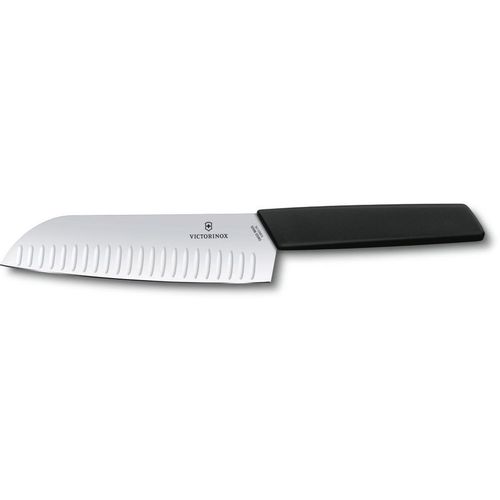 Нож кухонный Victorinox Swiss Modern, разделочный, 200мм, заточка прямая, стальной, черный [6.9013.20b] VICTORINOX