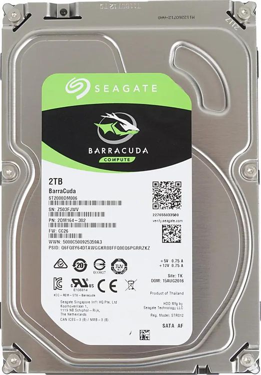 Жесткий диск Seagate Barracuda ST2000DM006, 2ТБ, HDD, SATA III
