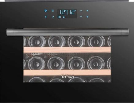 Винный шкаф однокамерный TEMPTECH OZ45SBTOP вместимость: 24 бутылок, черный