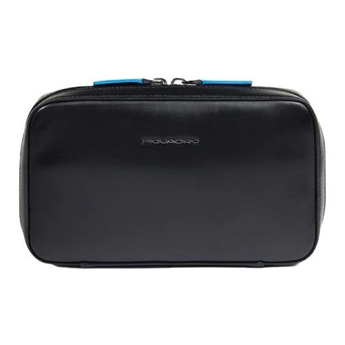 Чехол для кабелей и зарядки Piquadro Blue Square AC6895B2/N, кожа натуральная, черный
