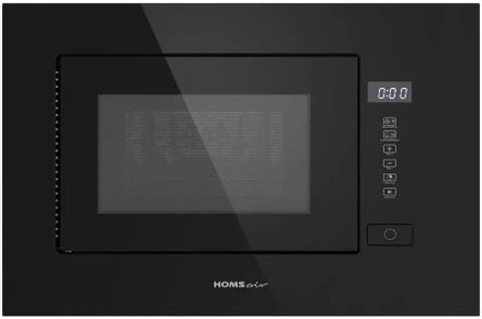 Встраиваемая микроволновая печь HOMSAIR MOB205GB, 20л, 1080Вт, черный