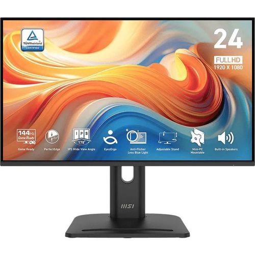 23.8″ Монитор MSI Pro MP245PG E14, 1920×1080, IPS, 144Гц, 1хHDMI, 1хDP, черный [9s6-3pe39m-014]