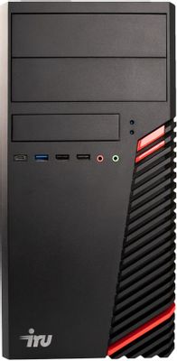 Компьютер iRU Home 310H6SM,  Intel Core i3 12100,  DDR4 16ГБ, 256ГБ(SSD),  Intel UHD Graphics 730,  Free DOS,  черный [1901009]