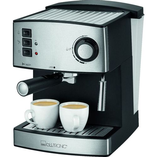Кофеварка CLATRONIC ES 3643, рожковая, черный /нержавеющая сталь
