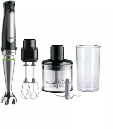 Блендер Braun MQ7035XBI, погружной, черный/серебристый