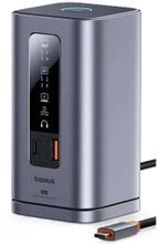 Изображение товара Док-станция BASEUS Spacemate RD1,  3xUSB-A,  2xUSB-C, USB-C, 100Вт, серый