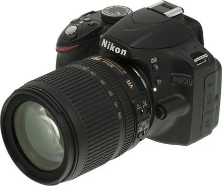 Зеркальный фотоаппарат Nikon D3200 kit ( AF-S DX NIKKOR 18-105mm f/3.5-5.6G ED VR), черный