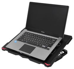 Подставка для ноутбука Digma D-NCP180-5, 18", 415х295х25 мм, 2хUSB, вентиляторы 5 х 79/150 мм, 850г, черный