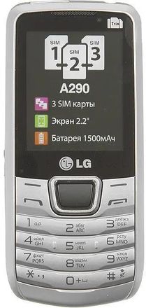 Сотовый телефон LG A290, серебристый