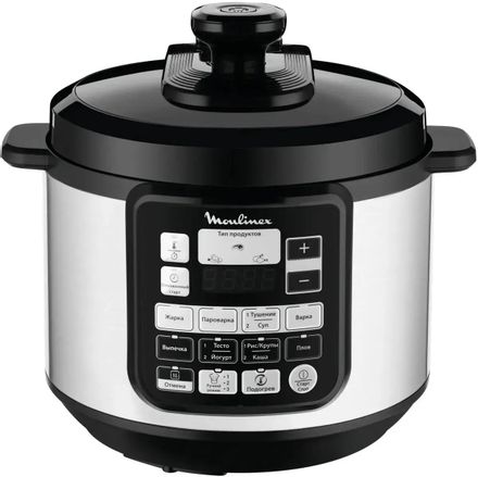 Мультиварка-скороварка Moulinex CE620D32,  1000Вт,   серебристый/черный [7211003314]