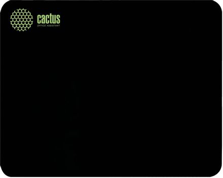 Коврик для мыши Cactus Black черный, ткань, 300х250х2мм [cs-mpc-p01m]
